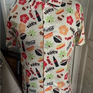 San Francisco Giants Coca Cola Men's Casual Shirt - Red, Green, Black, White